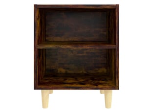 Table de chevet - cabinet de chevet - table de nuit avec pieds en bois massif chêne fumé 40x30x50cm