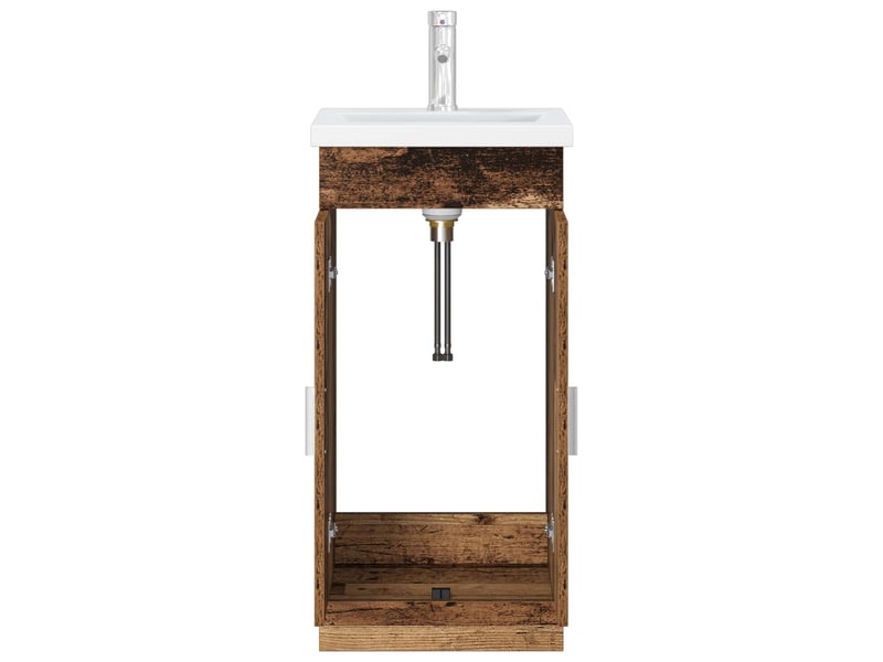  Meuble de salle de bain avec évier bois ancien shl5419  - Conforama D