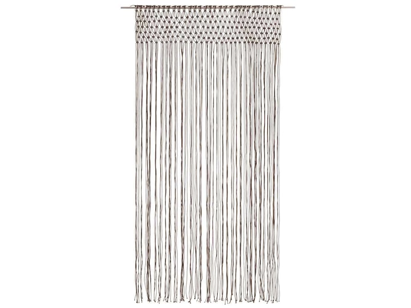  Rideau en macramé, rideau de porte taupe 140x240 cm coton cf43867  - Conforama C