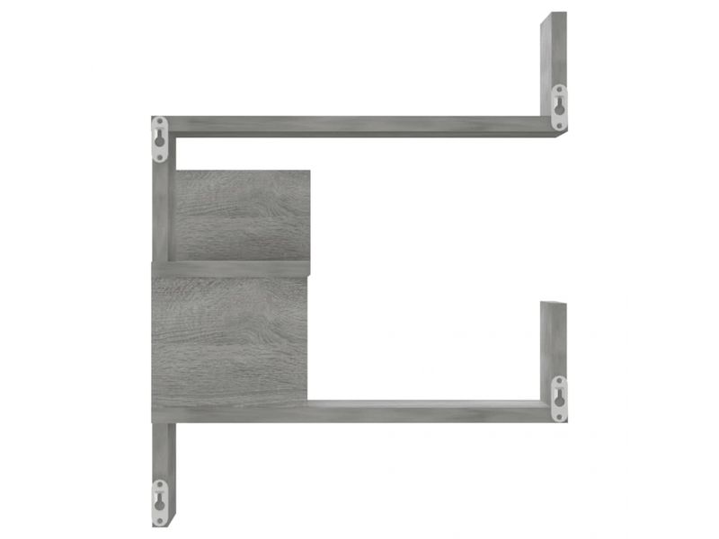  Étagères murales d'angle 2 pcs sonoma gris 40x40x50 cm- comfortxl  - Conforama E