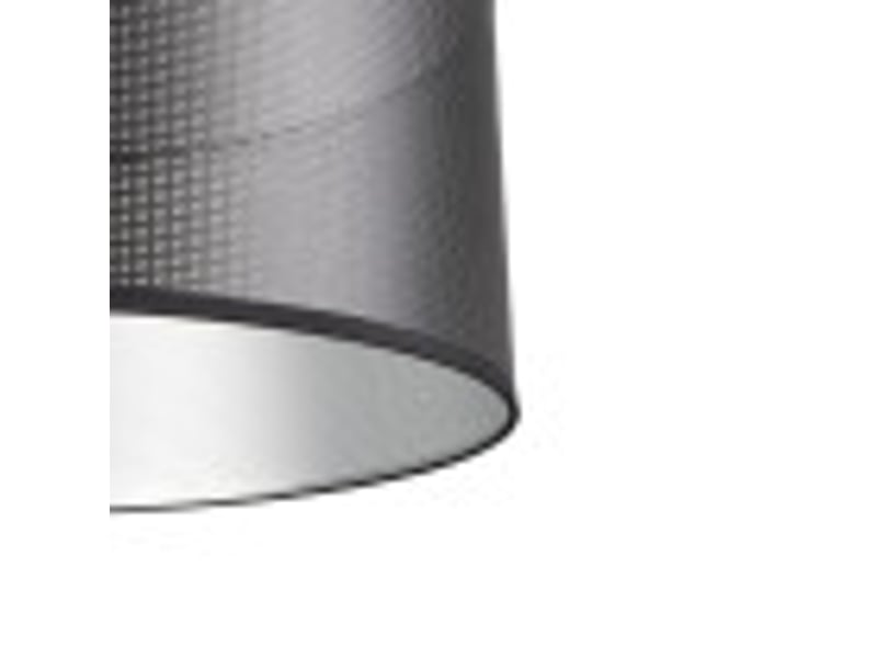  Fabrilamp anastasia lampe à poser noir argenté, abat-jour textile perforé argenté, 1 x e14, 42,5 cm 190171009 - Conforama D