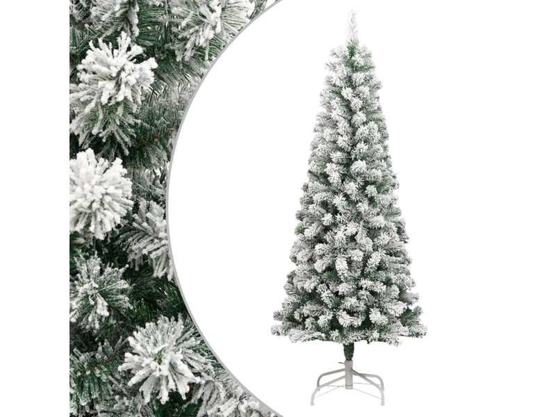  Sapin de noël - arbre de noël artificiel à charnières avec neige floquée 210 cm  - Conforama B