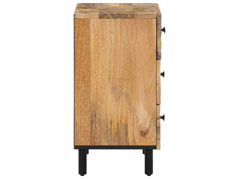  Table de chevet - cabinet de chevet - table de nuit 50x33x60 cm bois de manguier massif  - Conforama C