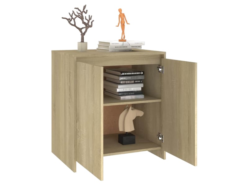  Buffet - bahut - meuble de rangement chêne sonoma 70x41x75 cm bois d'ingénierie  - Conforama E