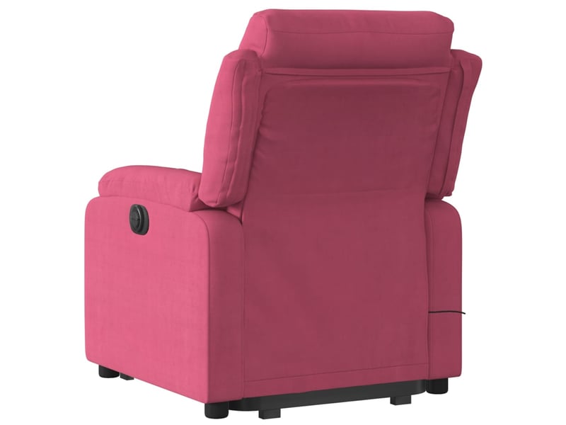  Fauteuil de massage inclinable, fauteuil relax rouge bordeaux velours shl60074  - Conforama D