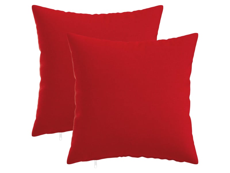  Lot de 2 coussins avec oreiller, coussins décoratifs heerlen rouge tissu cf50323  - Conforama B