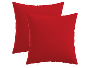 Lot de 2 coussins avec oreiller, coussins décoratifs heerlen rouge tissu cf50323