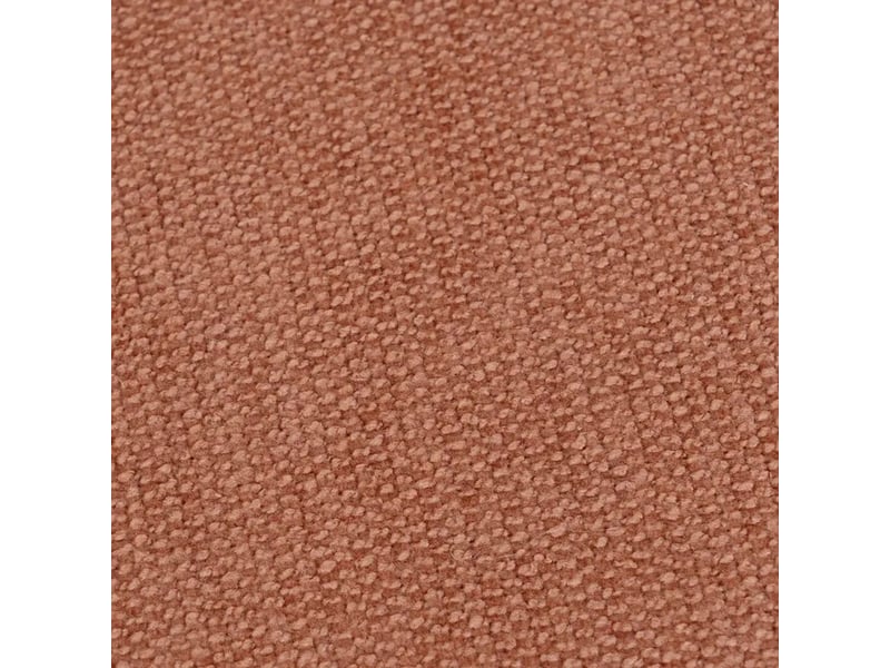  Pouf rond rembourré en chenille avec piètement en bois, coloris orange - diamètre 40 x hauteur 45 cm  - Conforama D