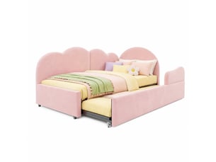 Lit gigogne 90x200 cm <strong>HAUSS SPOLE</strong> <strong></strong> coloris rose