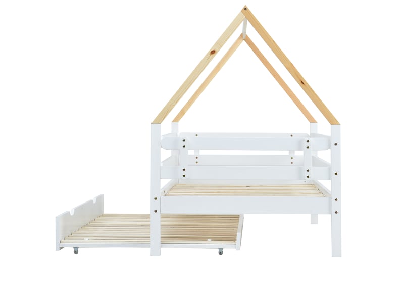  Lit en bois blanc et naturel 90x200 cm  - Conforama A