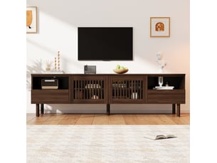 Meuble tv coloris marron 180 cm <strong>HAVRYA</strong>  <strong></strong>