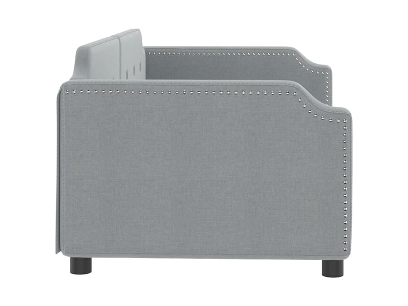Lit simple- lit adulte - lit de repos sans matelas gris clair 80x200 cm tissu - Conforama C