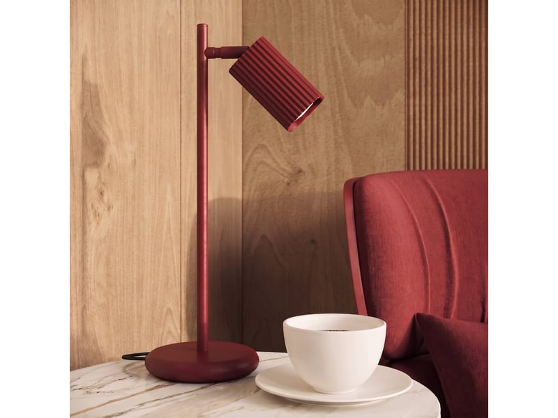 Lampe de table rayo bordeaux aluminium moderne 43x14.5x14.5cm SL.3229 - Conforama D