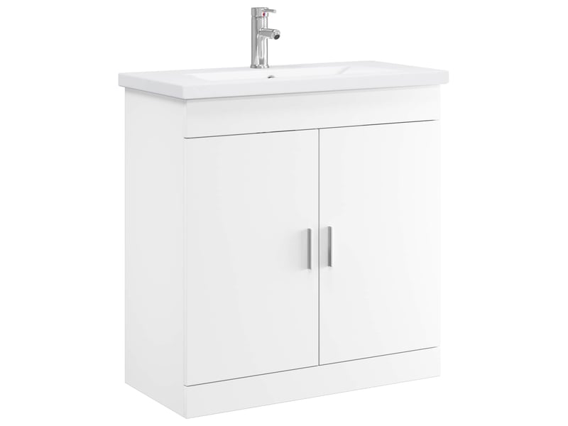 Ensemble de mobilier de salle de bain blanc 81x40x84.5 cm shl5329 - Conforama A