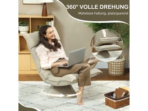 Fauteuil fixe <strong></strong> Coton / Polyester beige