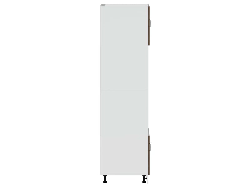  Lot de 2 armoires à four compactes avec pieds réglables 60 x 57 x 207 cm en bois d'ingénierie chêne marron 02_0055723  - Conforama D