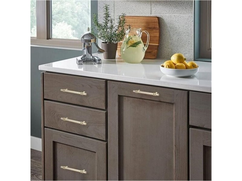  Lot 10 poignées zinc doré 160mm, cuisine salle de bain chambre  - Conforama D