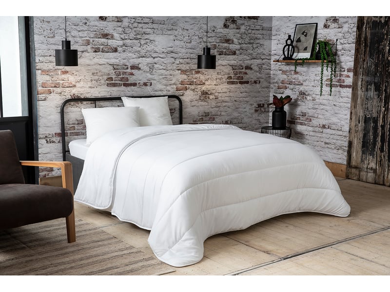 Couette tempérée 140 x 200 cm polyester blanc 15000003229 - Conforama C