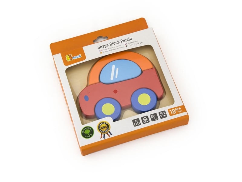  Puzzle en bois viga 50172 - mes premiers puzzles, la voiture 6934510501723 - Conforama C