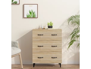 Buffet cuisine, meuble de rangement, commode chêne sonoma 69,5x34x90 cm bois d'ingénierie shl5372
