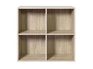 Bibliotheque coloris  bois clair 4 étagère(s) <strong>FLORAGRACE</strong> <strong></strong> - 29.5 cm x 60 cm