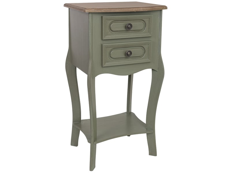  Table de chevet en bois vert 38x31,5x71 cm h  - Conforama A
