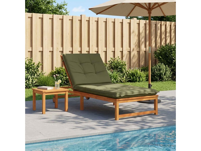  Coussin de transat, coussin pour bain de soleil gemert 100 % polyester vert olive cf56223  - Conforama B