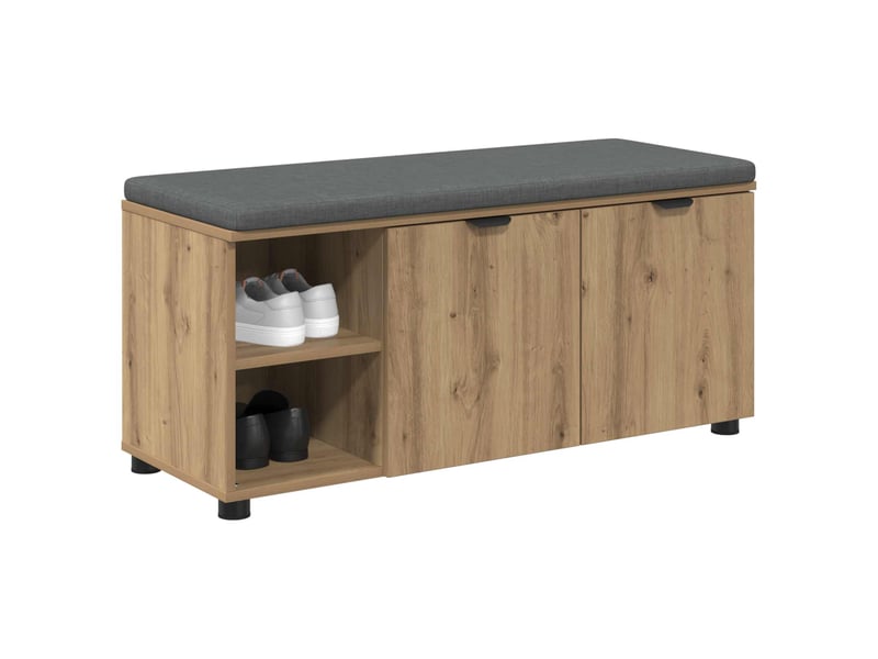  Banc d'entrée, banc interieur chêne artisanal 100x38x46 cm shl33878  - Conforama C