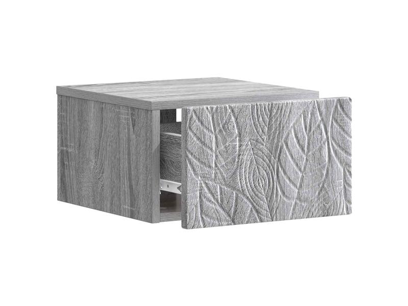  Table de chevet - cabinet de chevet - table de nuit mural sonoma gris 49 x 34,5 x 20 cm  - Conforama B