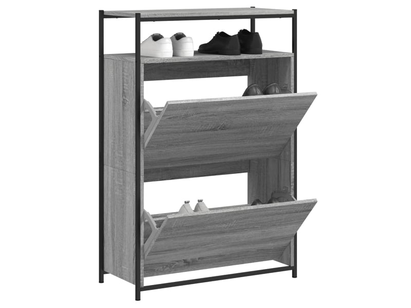  Meuble à chaussures, cabinet à chaussures sonoma gris 75x34x112 cm  - Conforama B