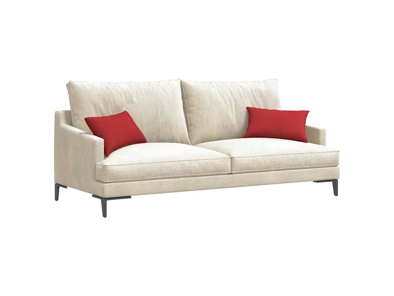 Lot de 2 coussins de canapé, coussins décoratifs tissu rouge 50 x 30 cm cf58943 - Conforama C