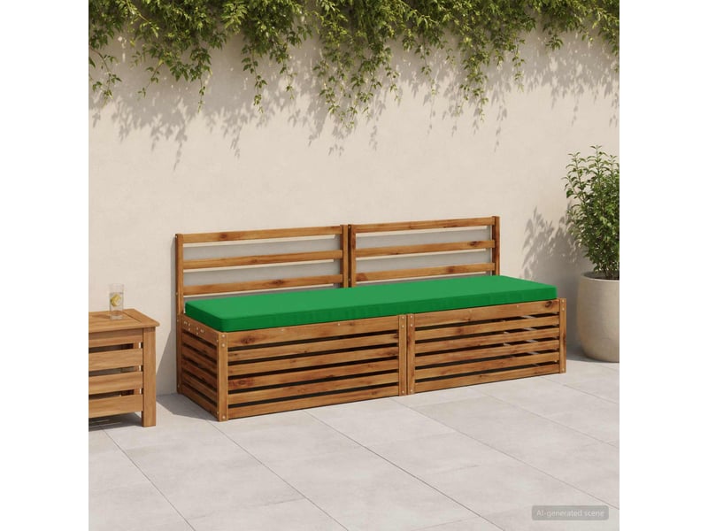 Lot de 2 coussins de banc, coussins d'assise vught 100 % polyester vert cf58199 - Conforama B