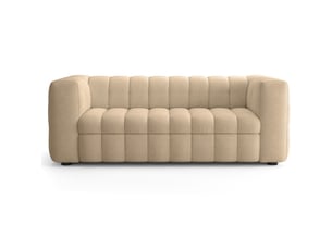 Canapé droit convertible HOMIFAB Cester 3 places Tissu taupe