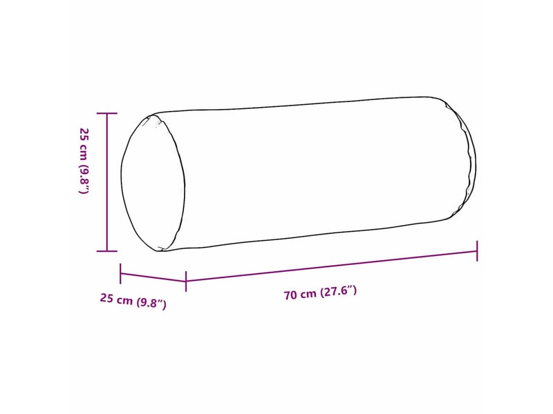  Lot de 2 coussins d'accent, coussins décoratifs, coussins lombaires gris clair ø 25 x 70 cm cf56732  - Conforama E