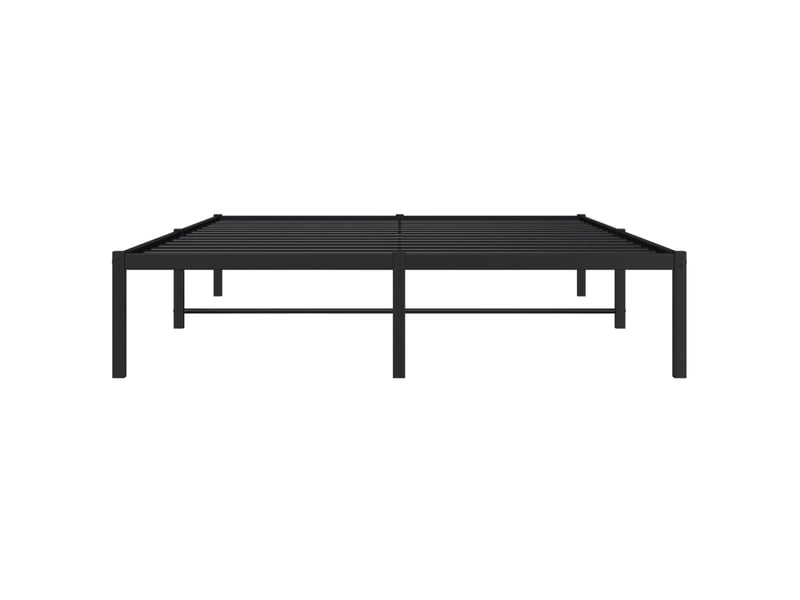  Lit double- lit adulte -  cadre de lit métal sans matelas noir 140x190 cm  - Conforama D