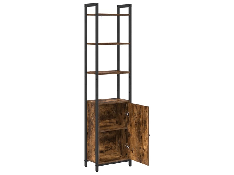 Bibliothèque 6 niveaux, armoire à livres 40 x 24 x 161 cm bois d'ingénierie shl9137 - Conforama E