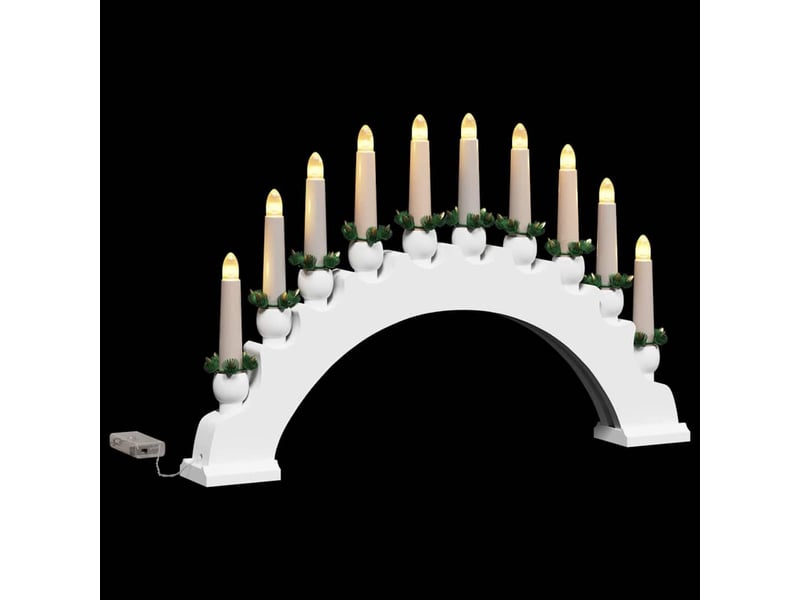  Arche de bougies de noël avec 10 bougies led led blanc chaud cf62119  - Conforama E