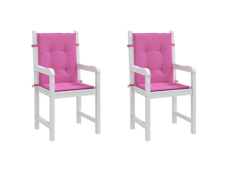 Lot de 2 coussins de dossier, coussins de dos, tissu oxford rose cf59451 - Conforama D