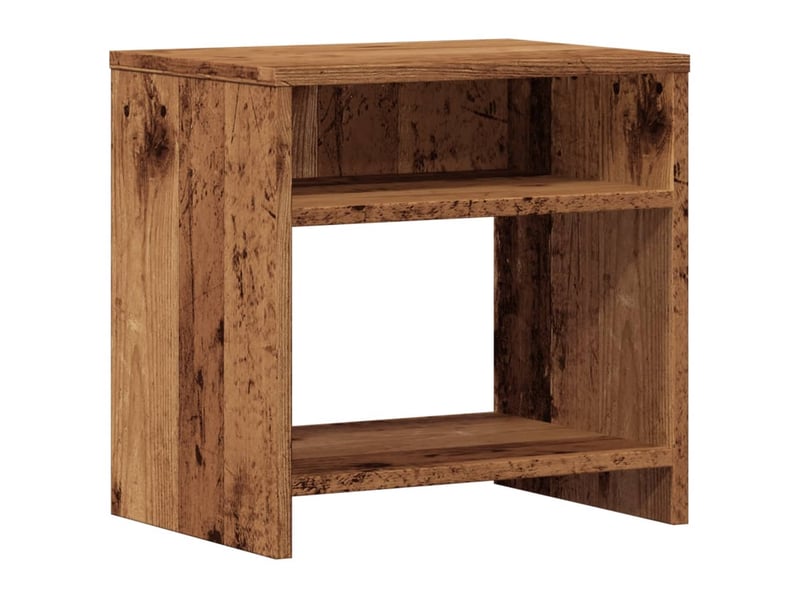  Table de chevet, table d'appoint vieux bois 40x30x40 cm bois d'ingénierie shl78137  - Conforama A