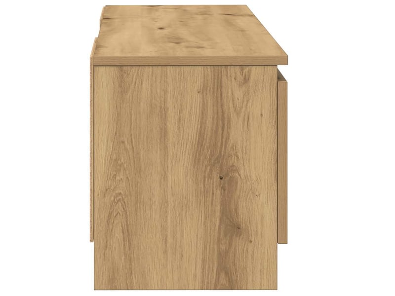  Meuble tv - banc tv - meuble de rangement chêne artisanal 102x30x36 cm bois d'ingénierie  - Conforama E