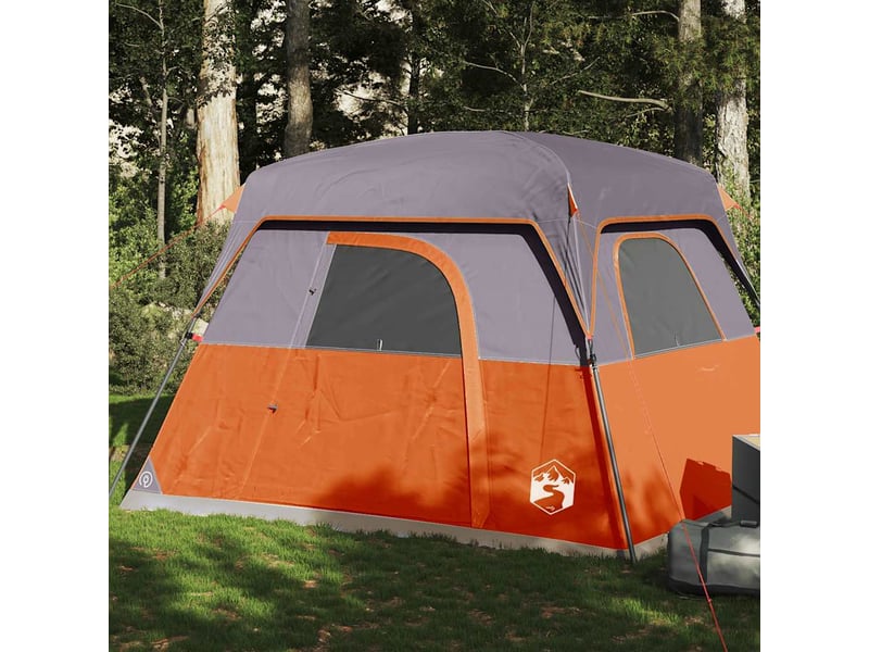Tente de camping de cabine 4 personnes orange imperméable - Conforama B