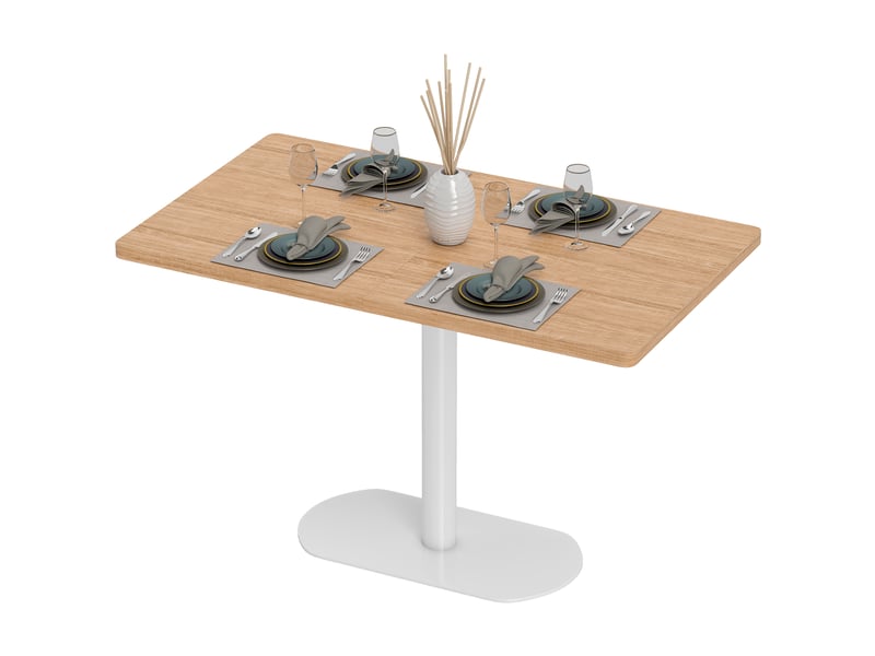  Table à manger, table de cuisine panneau de particules, métal chêne 120x70x75cm  - Conforama A