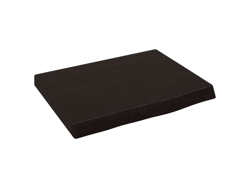 Comptoir de salle de bain, plan de travail marron foncé bois massif traité cf65852 - Conforama A
