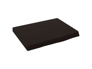 Comptoir de salle de bain, plan de travail marron foncé bois massif traité cf65852