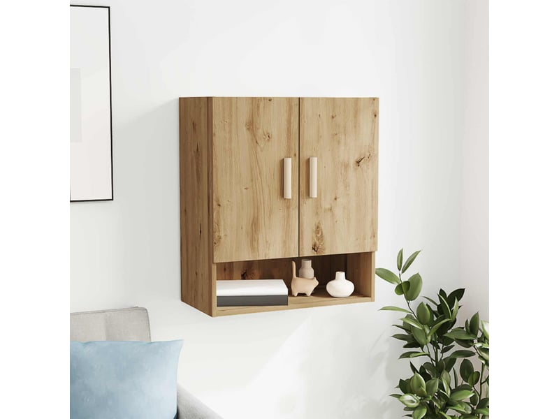  Meuble mural, meuble de rangement salon 60 x 31 x 70 cm bois d'ingénierie chêne artisan  - Conforama B
