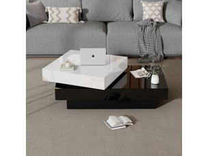 Table basse rectangulaire coloris bicolore <strong>MERAX</strong> <strong>merax</strong> - 60 cmx103 cm