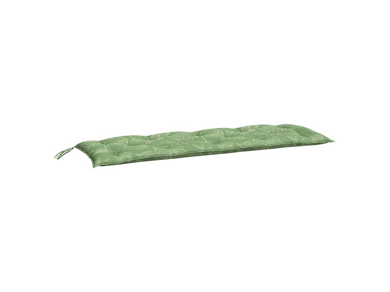  Lot de 2 coussins de banc de jardin, coussins d'assise motif de feuilles tissu cf58671  - Conforama E