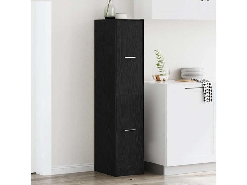  Meuble de rangement, armoire d'apothicaire chêne noir 30x41x144,5 cm bois d'ingénierie  - Conforama B
