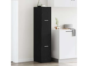 Meuble de rangement, armoire d'apothicaire chêne noir 30x41x144,5 cm bois d'ingénierie