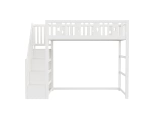 Lit superposé 90x200 cm MAISONORA coloris blanc